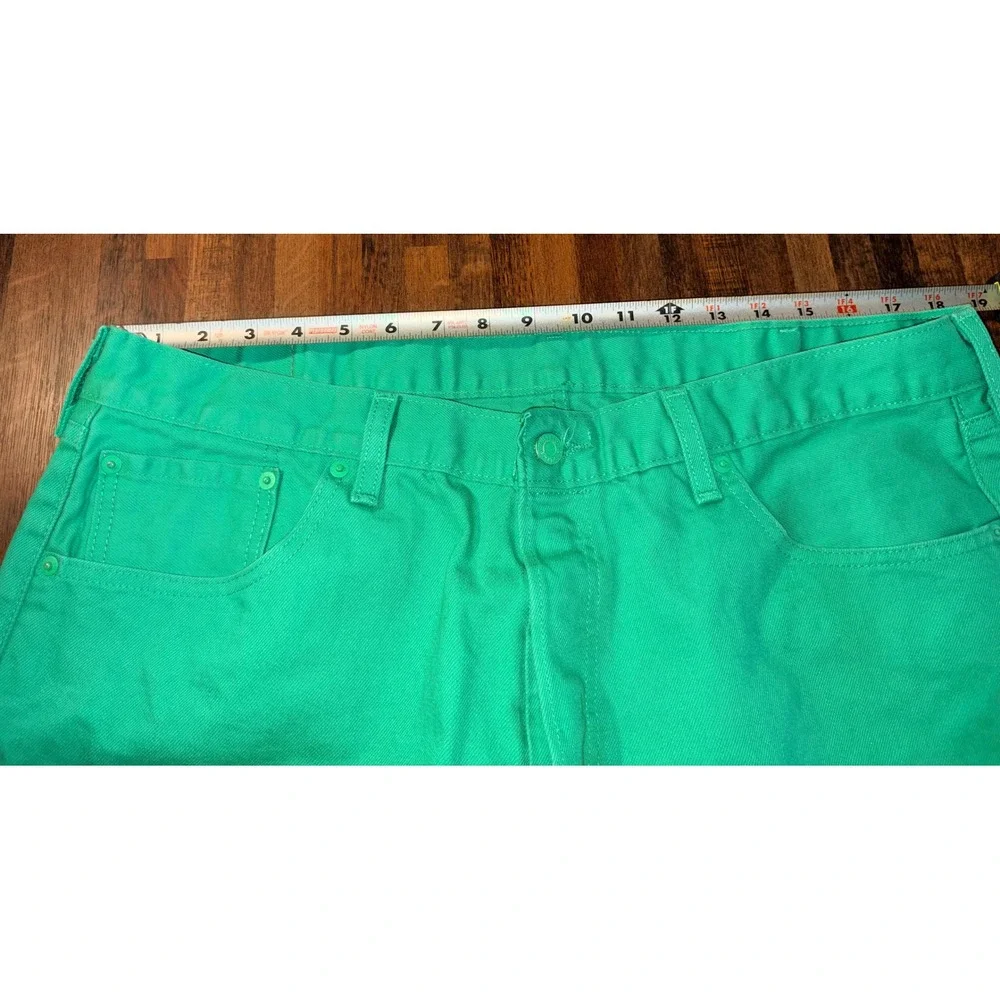 Levis 501 Original Fit Mens Kelly Green Straight Leg Button Fly Jeans W42 L32